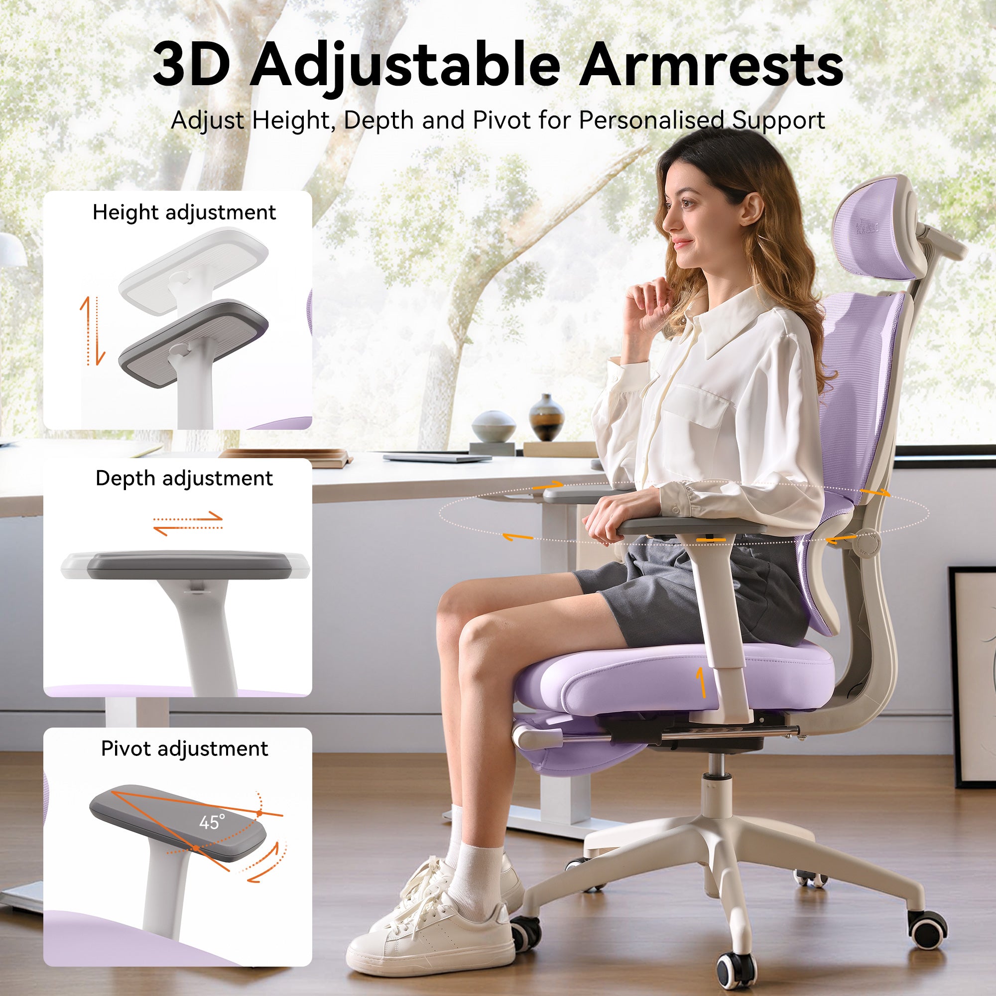 MUSSO E600 SE Relaxure Chaise de bureau ergonomique