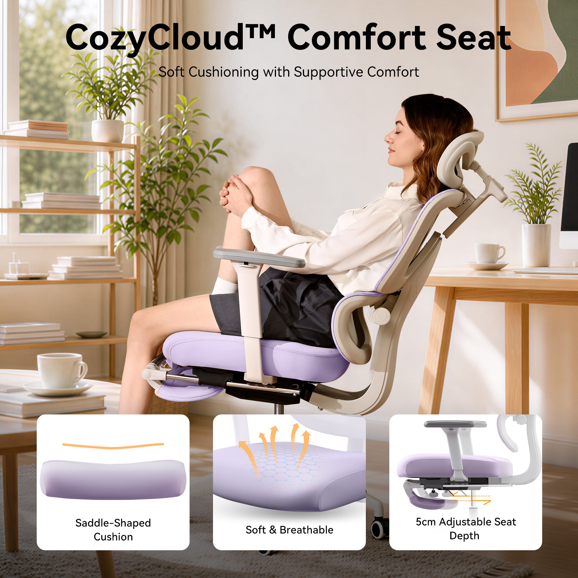 MUSSO E600 SE Relaxure Chaise de bureau ergonomique