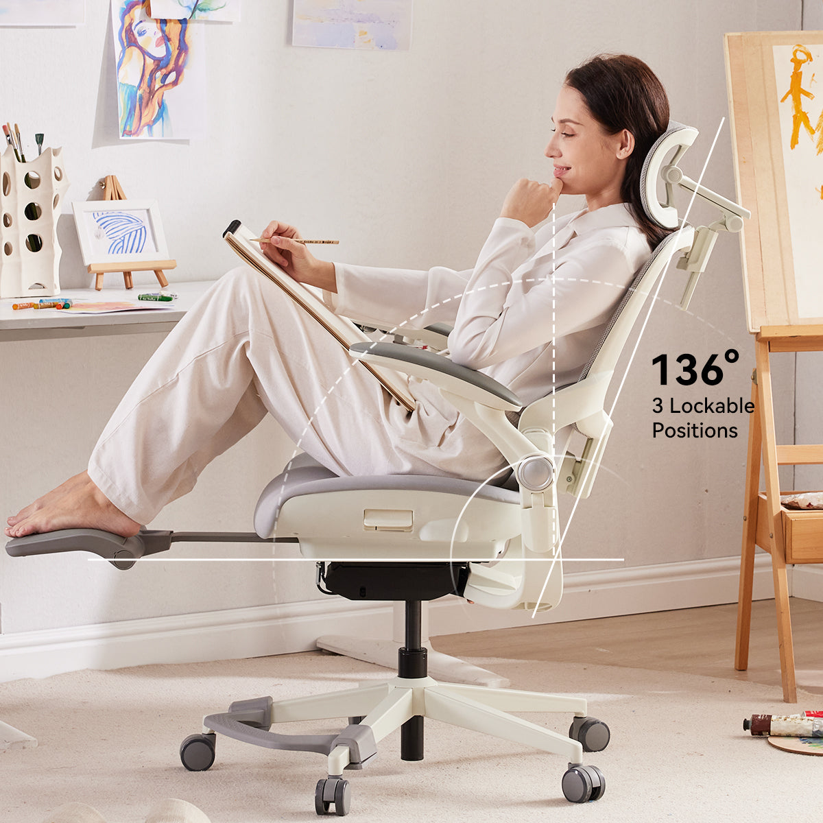 Scaun de birou ergonomic Musso E80 Muse FemmePosture