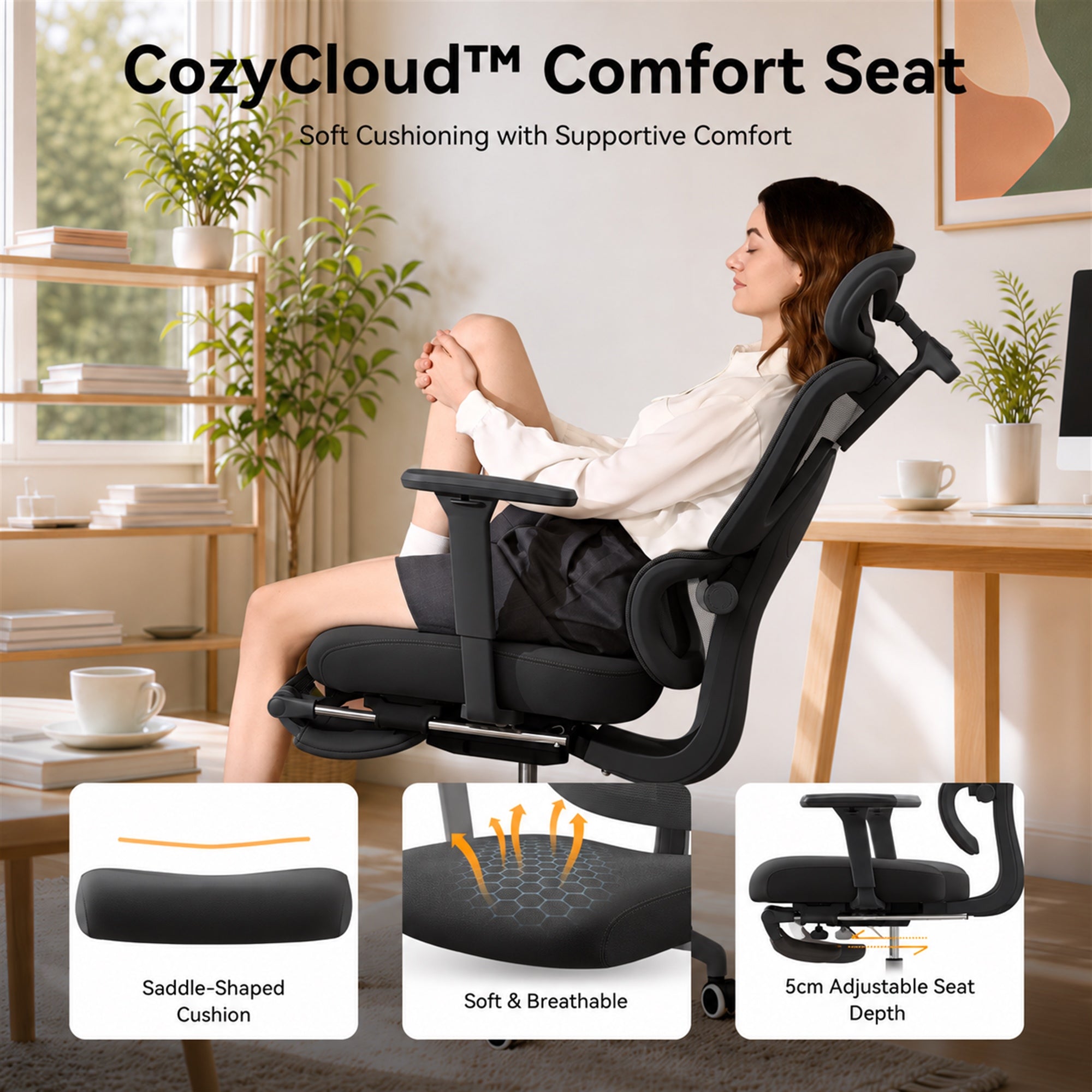 MUSSO E600 SE Relaxure Ergonomische Bureaustoel