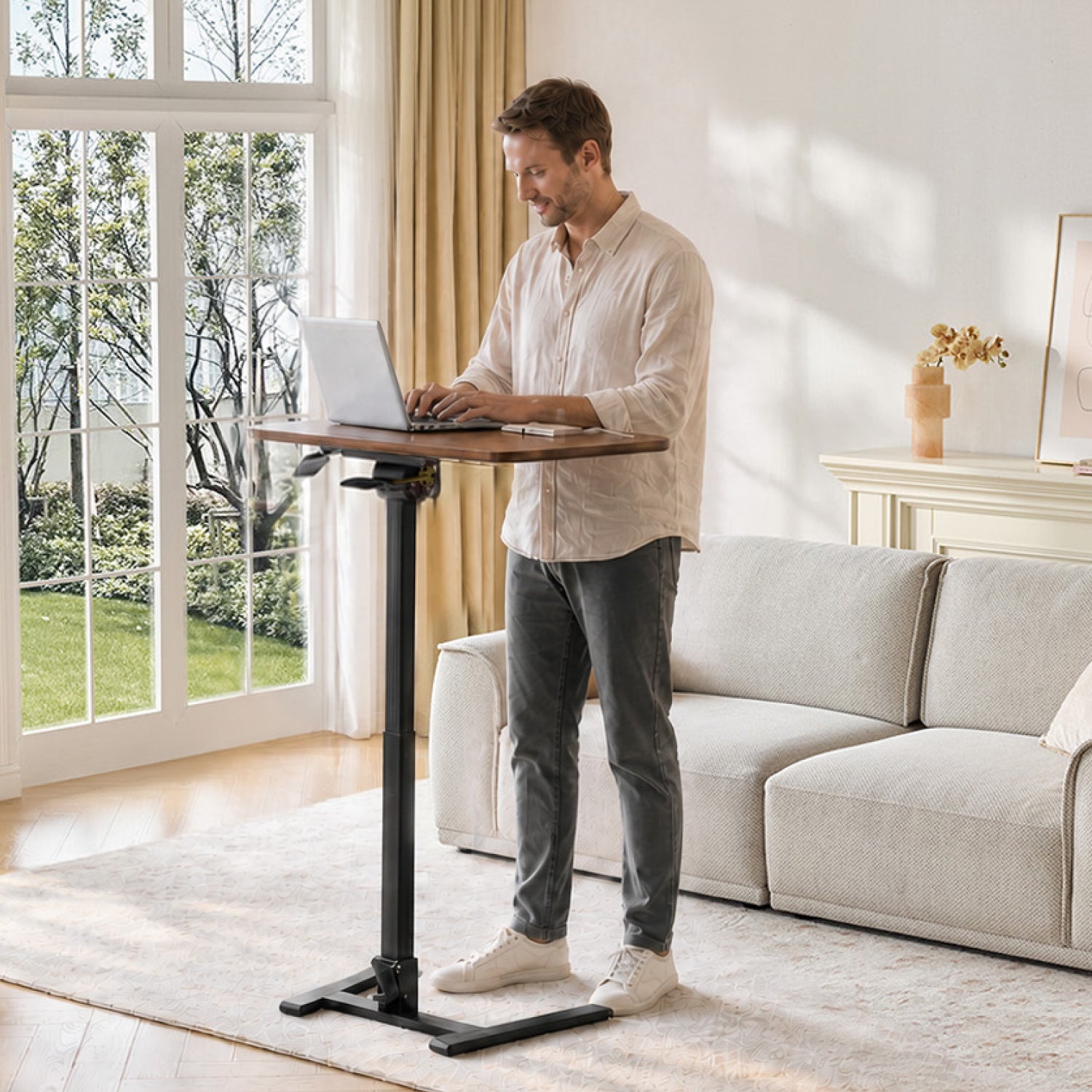 MUSSO D7 Walnut mobile standing desk
